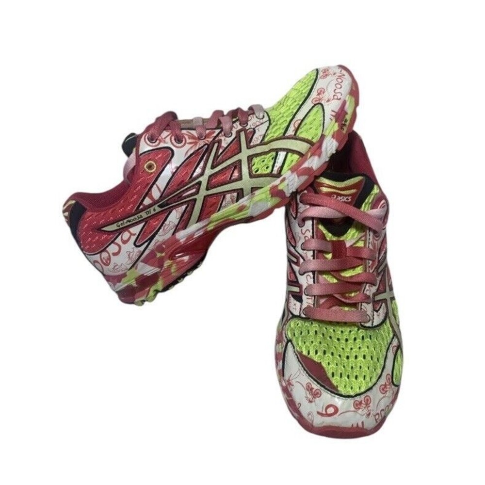 Asics Gel-Noosa TRI 6 Yellow/Pink Athletic Running Shoes T163N Women Size 7